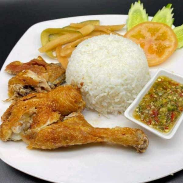 Fried Chicken With Steam Rice